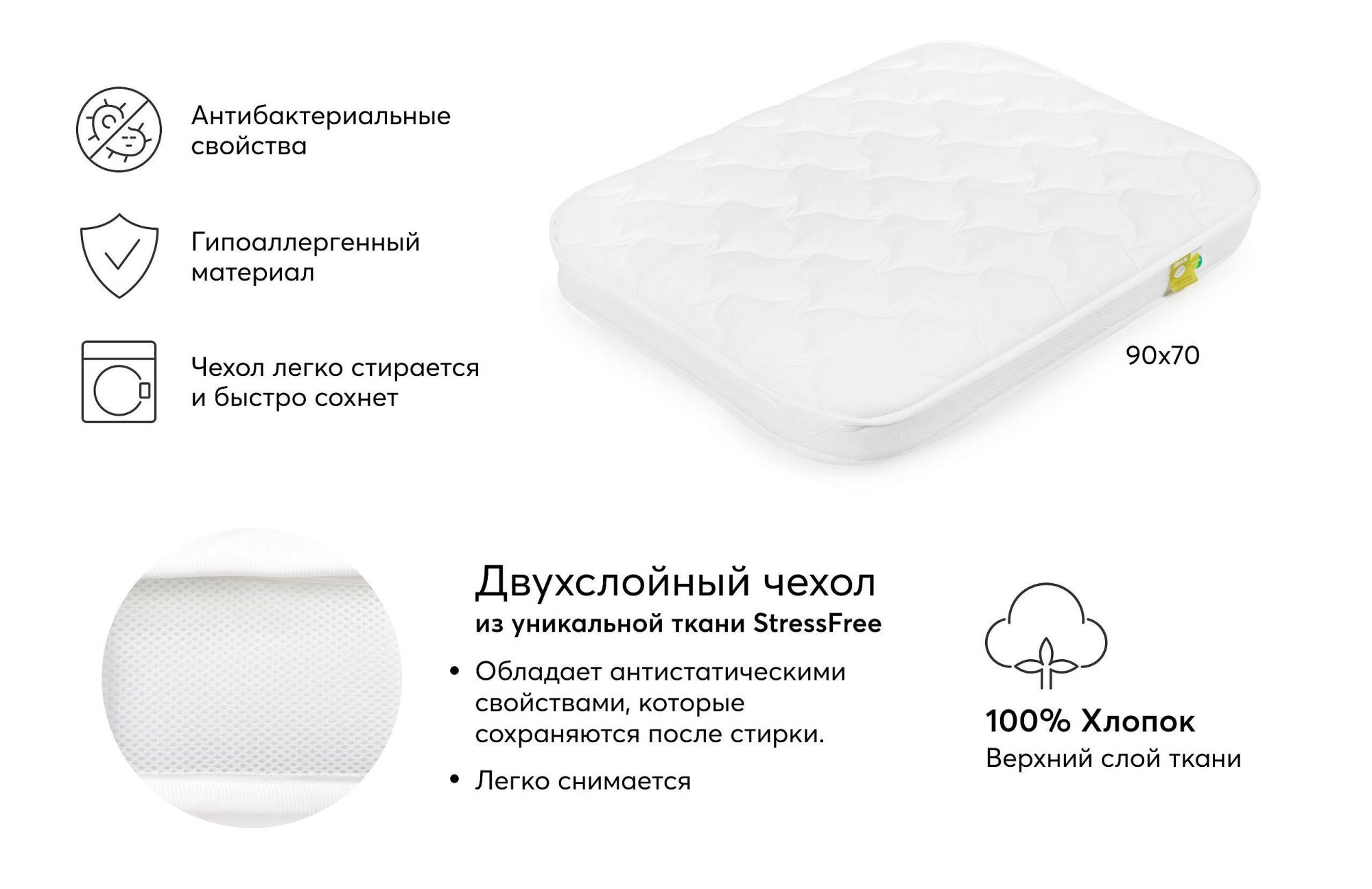 Матрас для детской кроватки